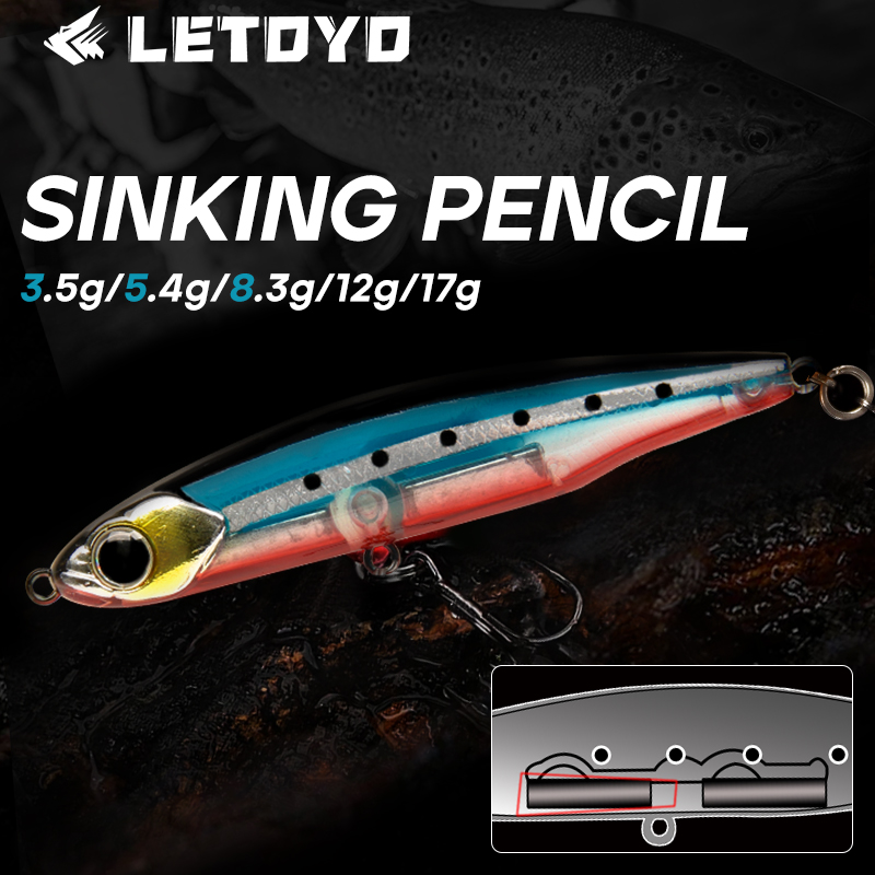 Fishing Lure Spinnerbait - LETOYO-lápiz que se hunde, 17g, 12g-3,5g,