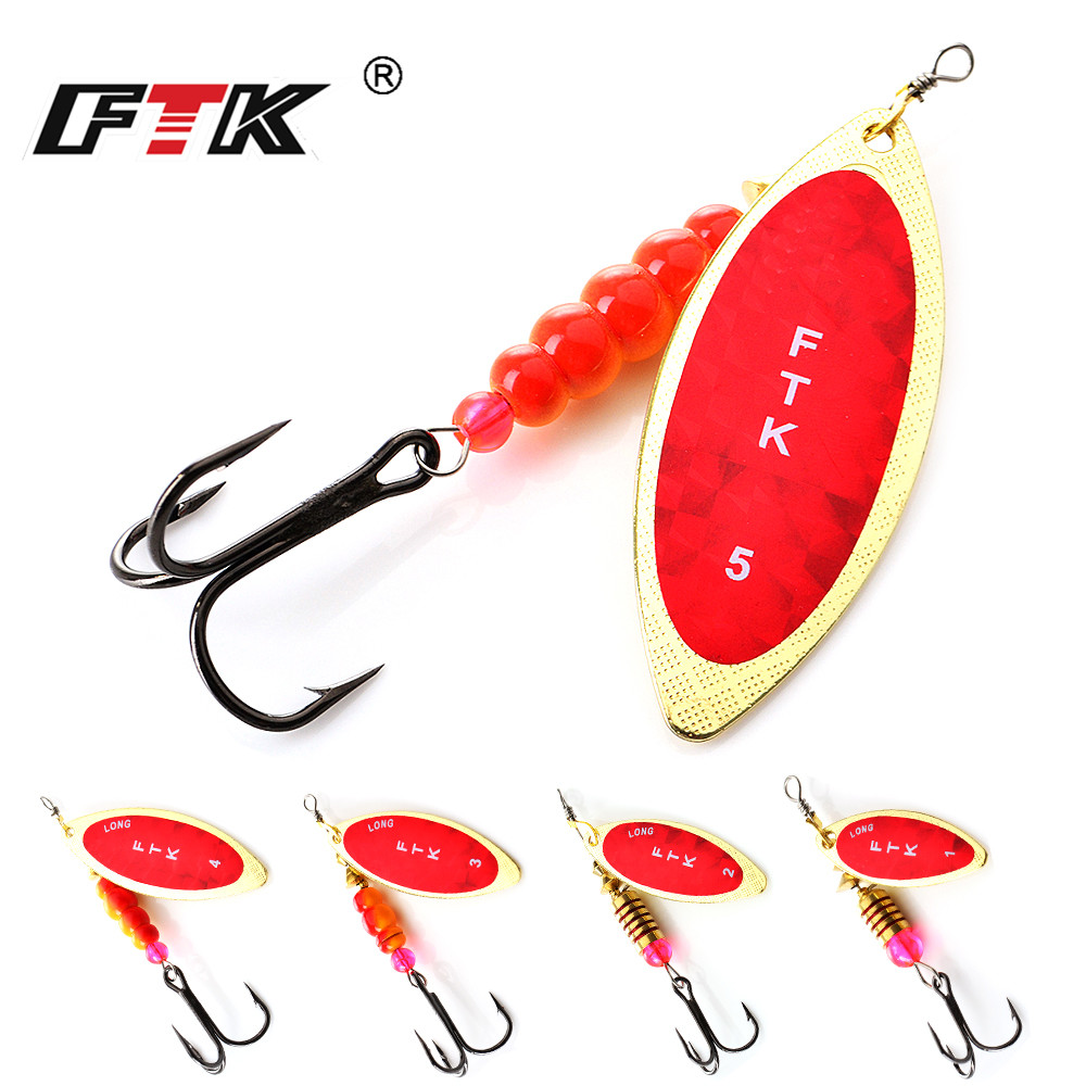 Fishing Lure Spoon - FTK-cebo giratorio de 4G/7G/12G/18G/30G, señuelo tipo
