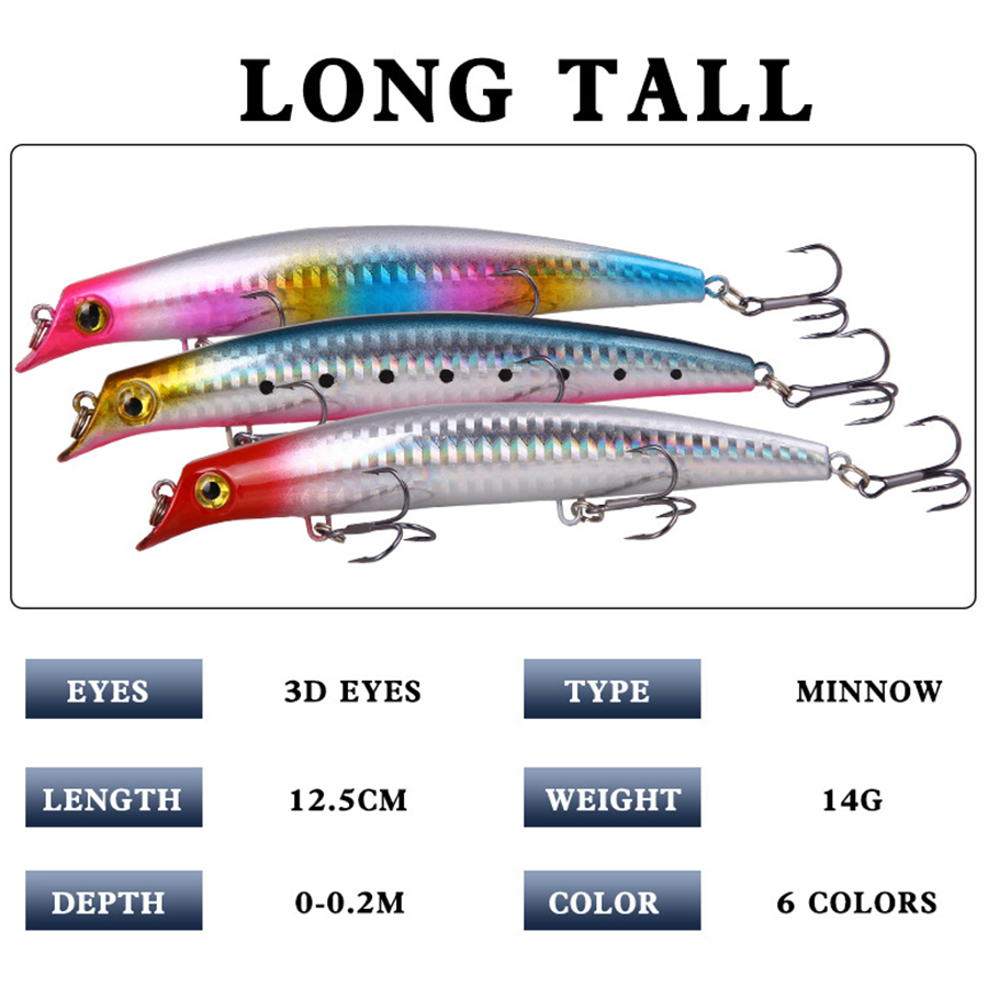 6 uds Crankbaits Señuelos de P - Fishing Lure Swimbait reseña y precio
