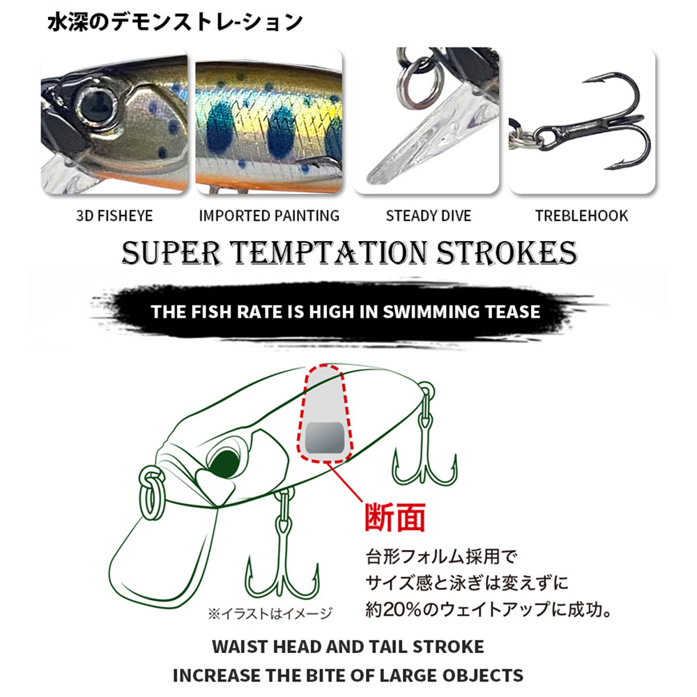 Señuelos de pesca de 5cm y 6g  - Fishing Lure Jerkbait reseña y precio